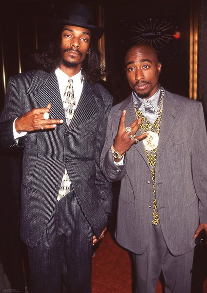 Poster, Affisch Snoop Dogg & Tupac - Suits, (59.4 x 84.1 cm)