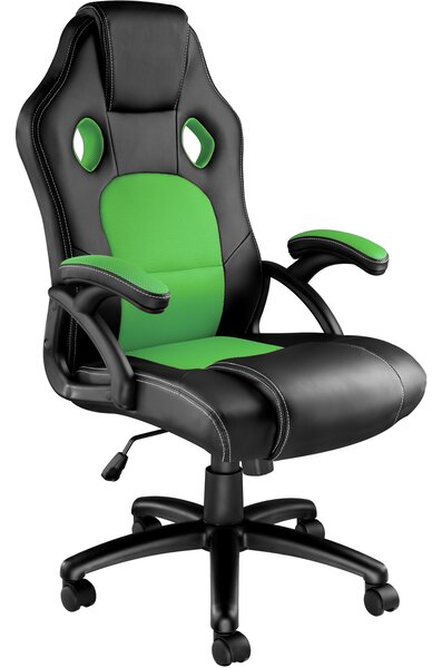 Tectake 403468 kontorsstol tyson - svart/grön
