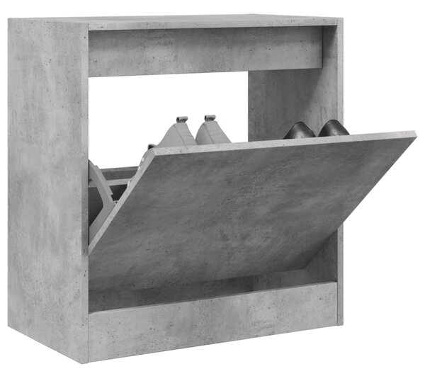 Skohylla betonggrå 60x34x63,5 cm konstruerat trä