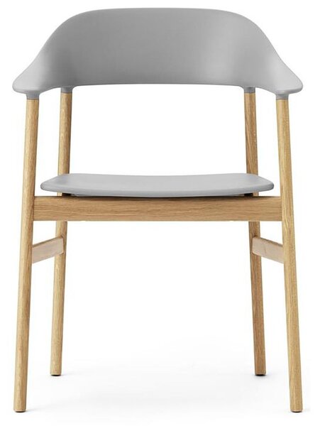 Normann Copenhagen - Herit armchair - Matstol - Grey / Oak - L: 60 x D: 51 x H: 81,5 x SH: 45 cm