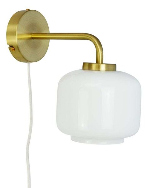 Arp Vägglampa Ø15 Opal/Brass - DybergLarsen