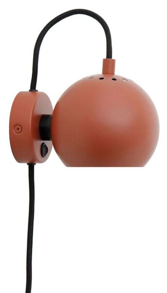 Ball Vägglampa Matt Terracotta Red - Frandsen