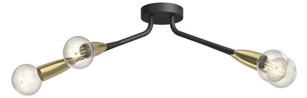 Carlea 4 Plafond Black/Brass - Lucande