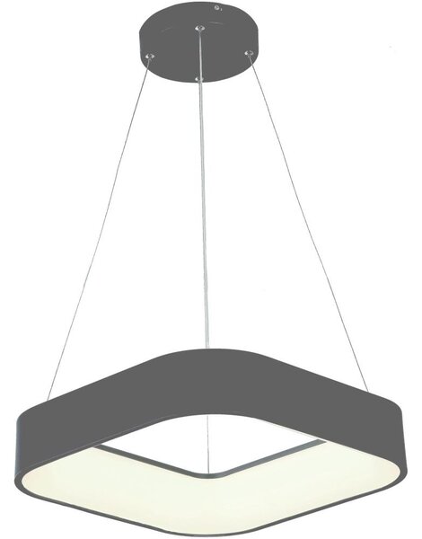 LED ljuskrona med textilsladd LED/30W/230V 3000K 45x45 cm grå